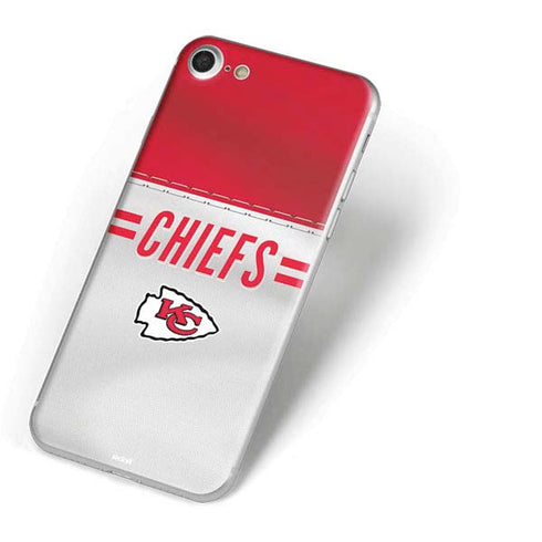 NFL Kansas City Chiefs White Striped iPhone 7 Skin