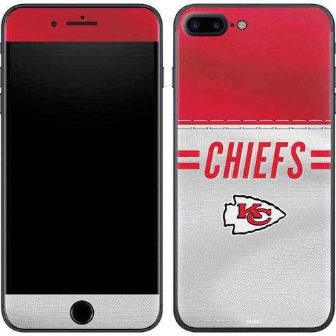 NFL Kansas City Chiefs White Striped iPhone 8 Plus Skin