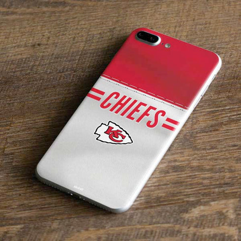 NFL Kansas City Chiefs White Striped iPhone 8 Plus Skin