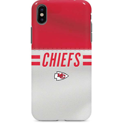 NFL Kansas City Chiefs White Striped iPhone 8 Pro Case