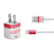 NFL Kansas City Chiefs White Striped iPhone Charger (5W USB) Skin