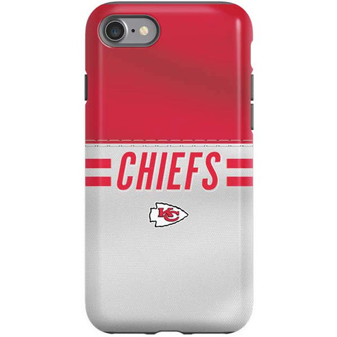 NFL Kansas City Chiefs White Striped iPhone SE (2nd & 3rd Gen) Pro Case