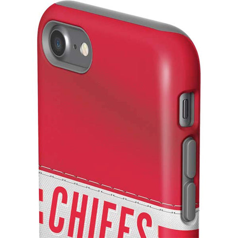NFL Kansas City Chiefs White Striped iPhone SE (2nd & 3rd Gen) Pro Case