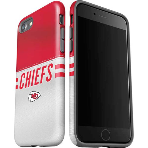 NFL Kansas City Chiefs White Striped iPhone SE (2nd & 3rd Gen) Pro Case