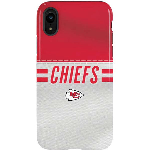 NFL Kansas City Chiefs White Striped iPhone XR Pro Case