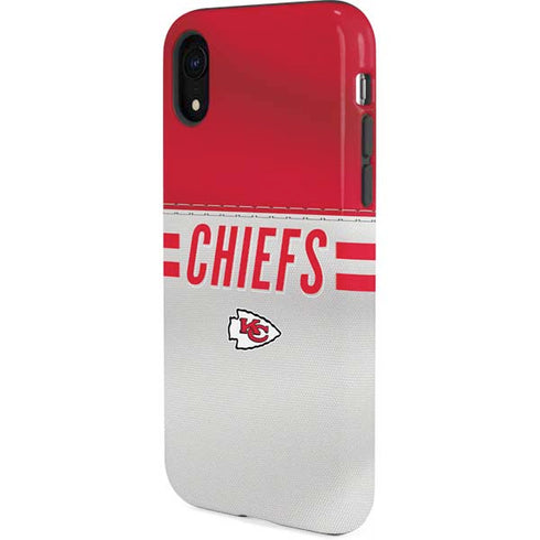 NFL Kansas City Chiefs White Striped iPhone XR Pro Case
