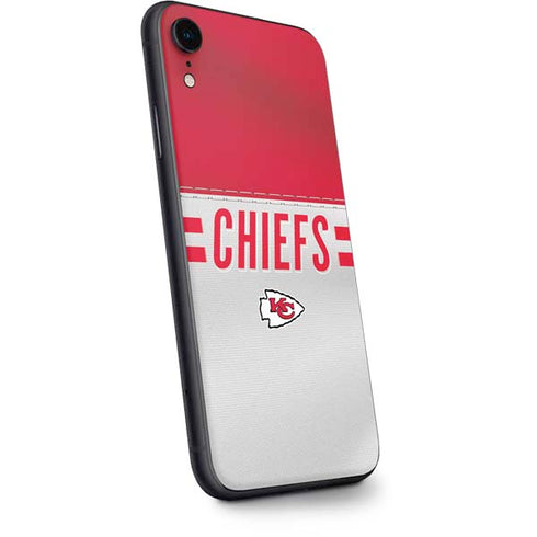 NFL Kansas City Chiefs White Striped iPhone XR Skin