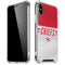NFL Kansas City Chiefs White Striped iPhone XS Max Clear Case