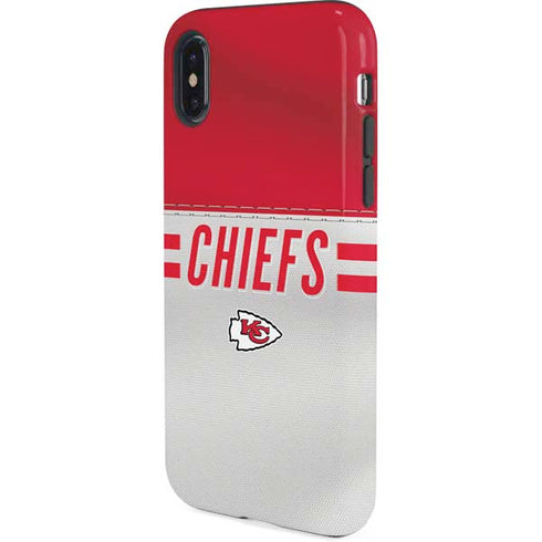 NFL Kansas City Chiefs White Striped iPhone XS Pro Case