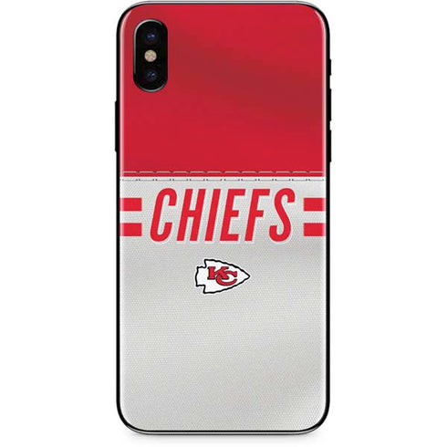 NFL Kansas City Chiefs White Striped iPhone XS Skin