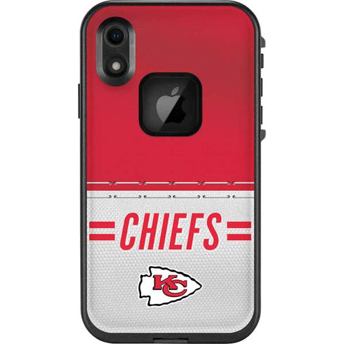 NFL Kansas City Chiefs White Striped LifeProof Fre iPhone Skin