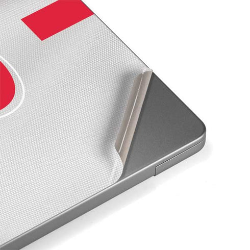 NFL Kansas City Chiefs White Striped MacBook Pro 14in (2021-24) Skin