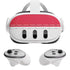 NFL Kansas City Chiefs White Striped Meta Quest 3 Skin