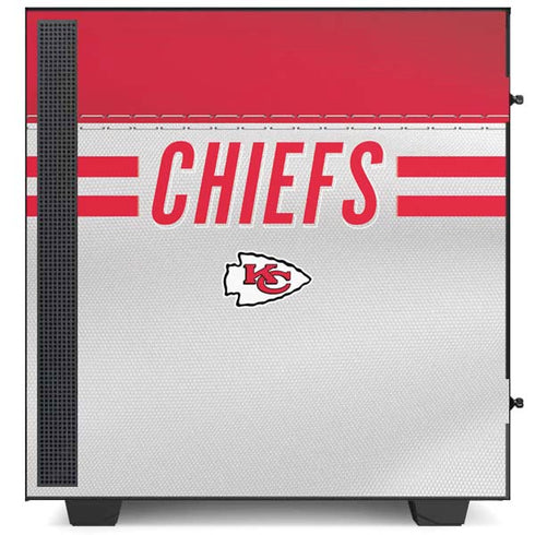 NFL Kansas City Chiefs White Striped NZXT H510 Compact ATX Mid-Tower Case Skin