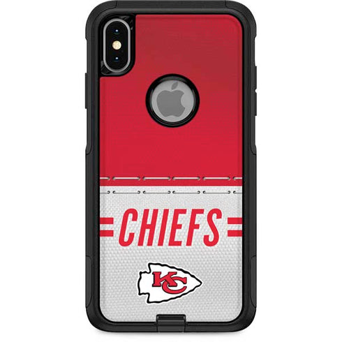 NFL Kansas City Chiefs White Striped Otterbox Commuter iPhone Skin