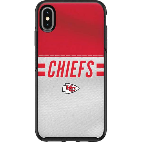 NFL Kansas City Chiefs White Striped Otterbox Symmetry iPhone Skin