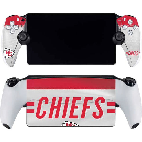 NFL Kansas City Chiefs White Striped PlayStation Portal Remote Player Skin