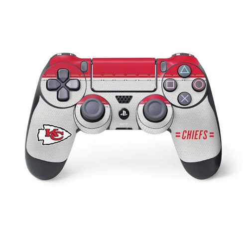 NFL Kansas City Chiefs White Striped PS4 Controller Skin