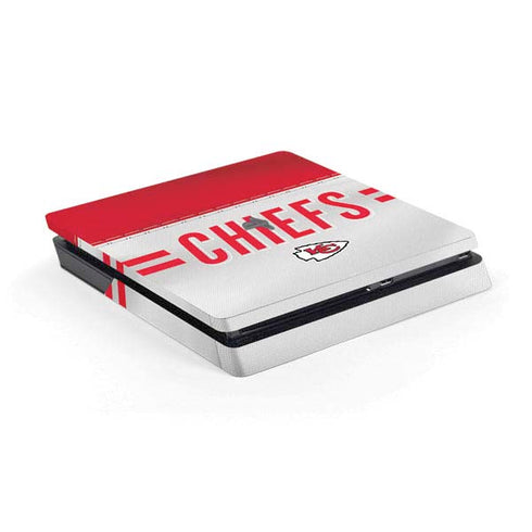 NFL Kansas City Chiefs White Striped PS4 Slim Skin
