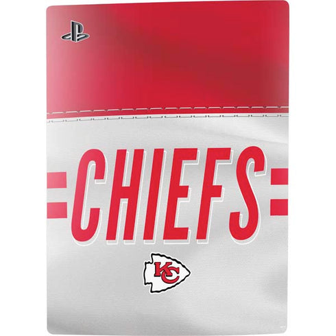 NFL Kansas City Chiefs White Striped PS5 Bundle Skin