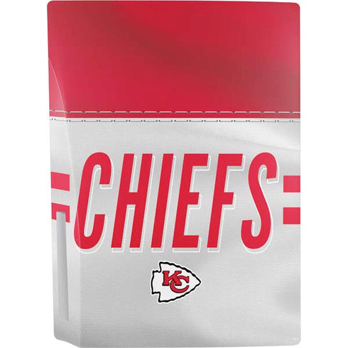 NFL Kansas City Chiefs White Striped PS5 Console Skin