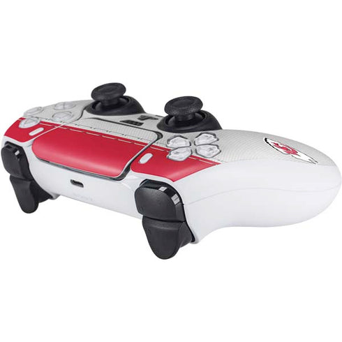 NFL Kansas City Chiefs White Striped PS5 Controller Skin