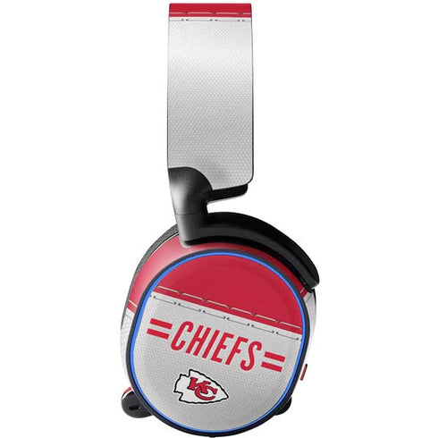 NFL Kansas City Chiefs White Striped SteelSeries Arctis 5 Skin