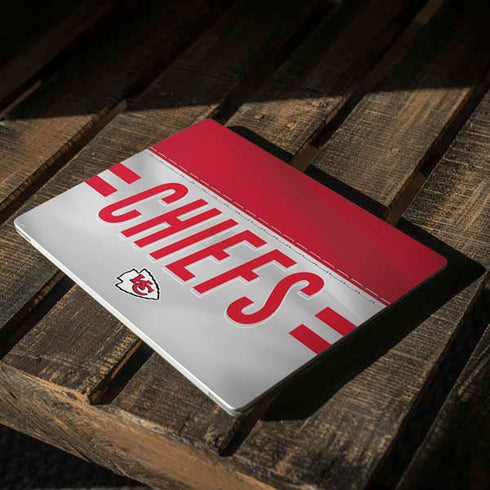 NFL Kansas City Chiefs White Striped Surface Laptop 3 13.5in Skin