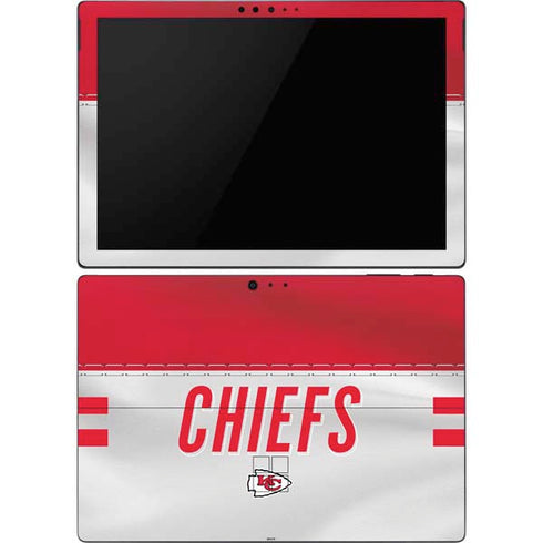 NFL Kansas City Chiefs White Striped Surface Pro 6 Skin