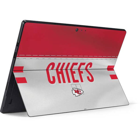 NFL Kansas City Chiefs White Striped Surface Pro 6 Skin