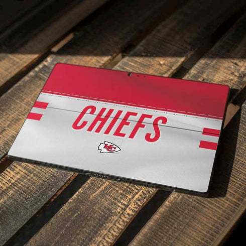NFL Kansas City Chiefs White Striped Surface Pro 6 Skin