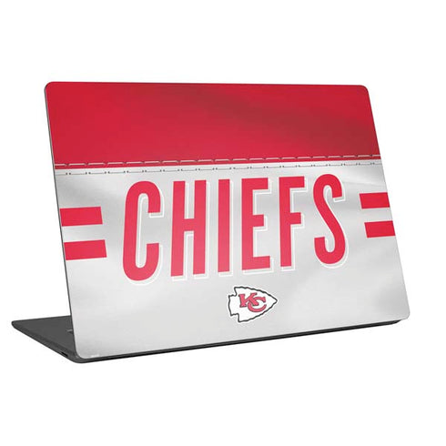 NFL Kansas City Chiefs White Striped Universal Laptop 11in (8.8 x 6.2in) Skin