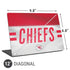 NFL Kansas City Chiefs White Striped Universal Laptop 12in (9.8 x 6.8in) Skin