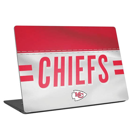 NFL Kansas City Chiefs White Striped Universal Laptop 12in (9.8 x 6.8in) Skin