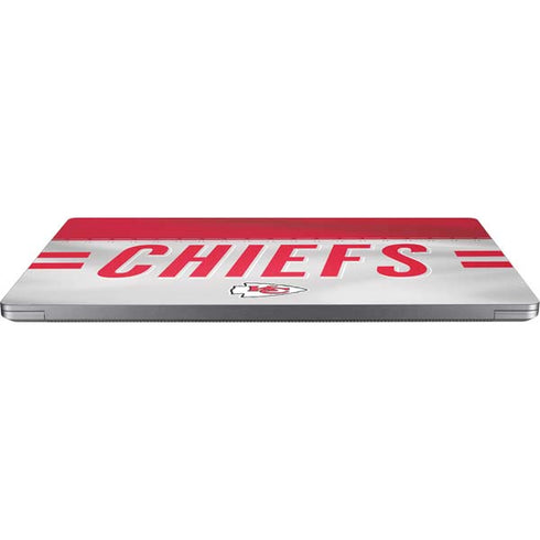 NFL Kansas City Chiefs White Striped Universal Laptop 12in (9.8 x 6.8in) Skin