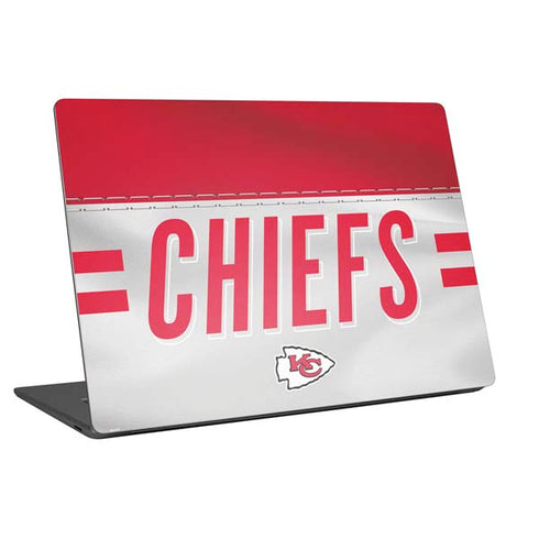 NFL Kansas City Chiefs White Striped Universal Laptop 15in (12.2 x 8.8in) Skin