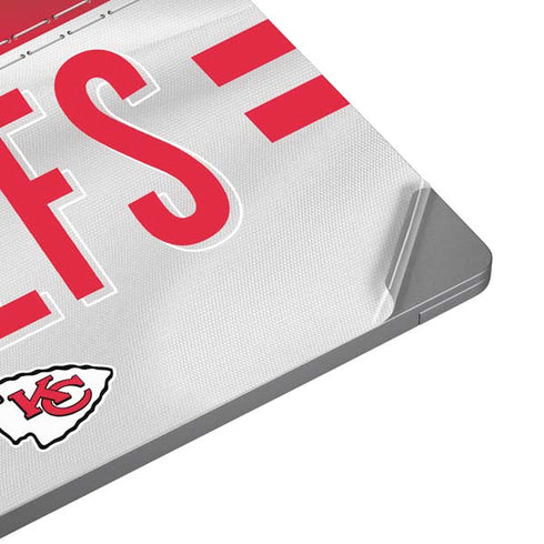 NFL Kansas City Chiefs White Striped Universal Laptop 15in (12.2 x 8.8in) Skin
