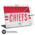 NFL Kansas City Chiefs White Striped Universal Laptop 15in (12.2 x 8.8in) Skin