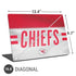 NFL Kansas City Chiefs White Striped Universal Laptop 16.6in (13.4 x 9.7in) Skin