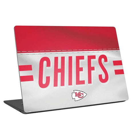 NFL Kansas City Chiefs White Striped Universal Laptop 17in (13.8 x 10in) Skin