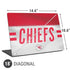 NFL Kansas City Chiefs White Striped Universal Laptop 18in (14.6 x 10.6in) Skin