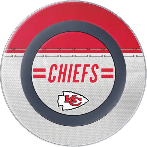 NFL Kansas City Chiefs White Striped Wireless Charger Skin