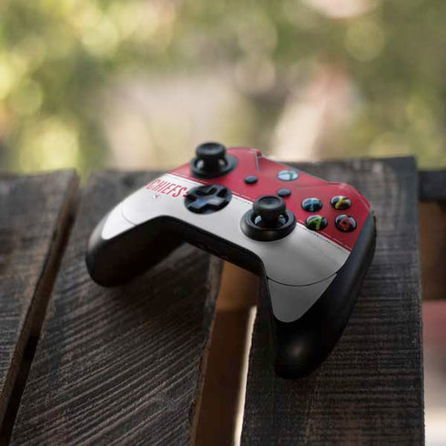 NFL Kansas City Chiefs White Striped Xbox One Elite Controller Skin