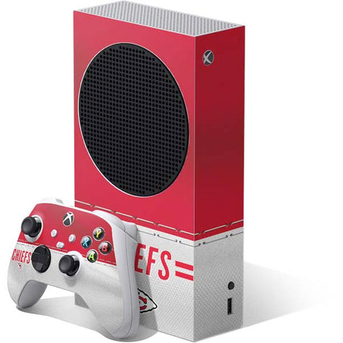 NFL Kansas City Chiefs White Striped Xbox Series S Bundle Skin