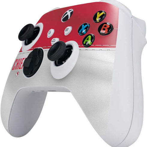 NFL Kansas City Chiefs White Striped Xbox Series S Controller Skin