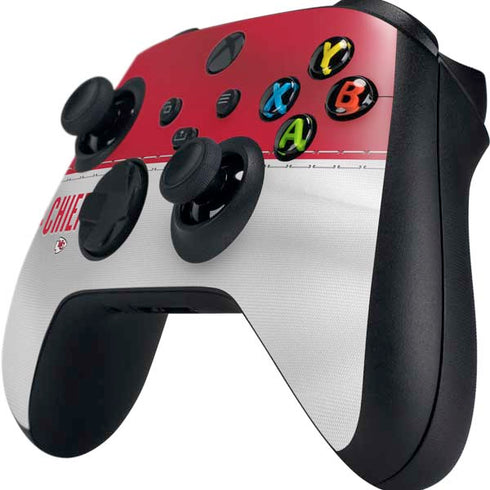 NFL Kansas City Chiefs White Striped Xbox Series X Controller Skin