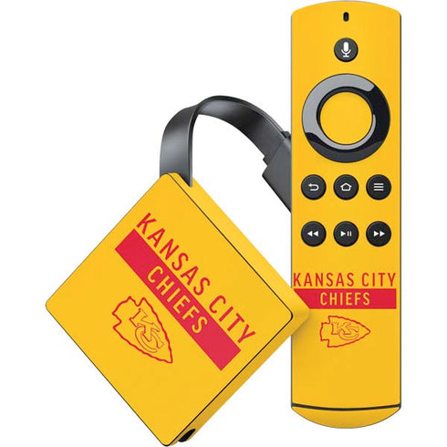 NFL Kansas City Chiefs Yellow Performance Series Amazon Fire TV Skin