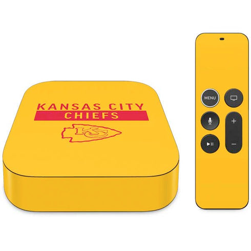 NFL Kansas City Chiefs Yellow Performance Series Apple TV Skin
