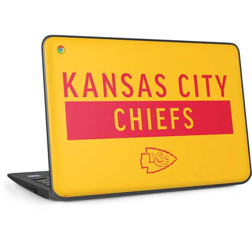 NFL Kansas City Chiefs Yellow Performance Series HP Chromebook Skin