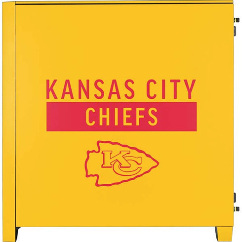 NFL Kansas City Chiefs Yellow Performance Series Corsair 4000D Tempered Glass Mid-Tower ATX Case Skin